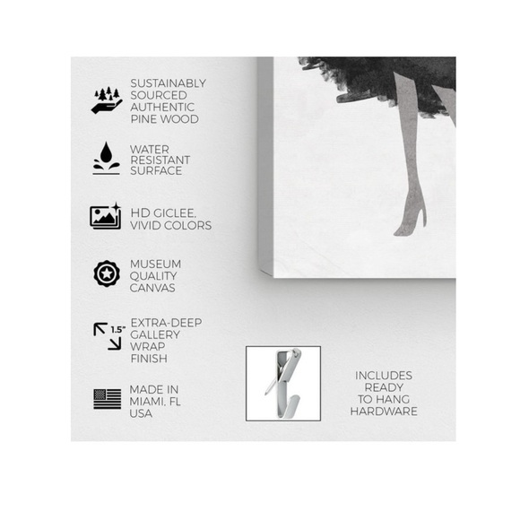 new Oliver Gal ❤︎ Silhouette of a Girl ❤︎ Signed Wrapped Canvas Art Wall Hanging - Picture 14 of 16